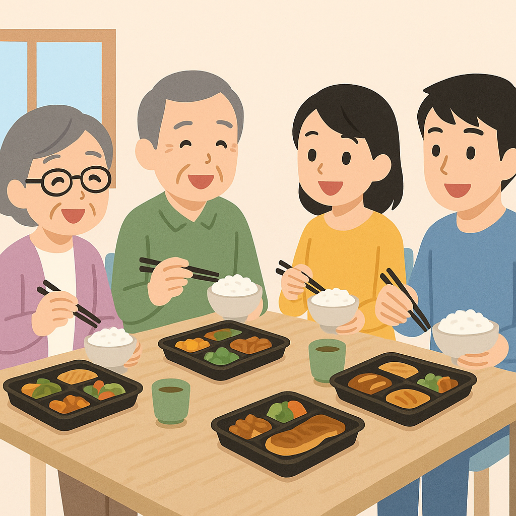 シニア宅配食ナビ|ウェルネスダイニングで家族団らん